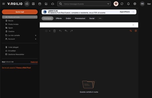 Creare indirizzo email gratis Virgilio