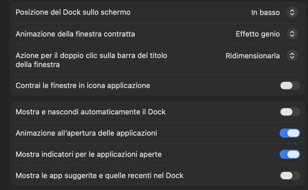 Ripristinare Dock macOS