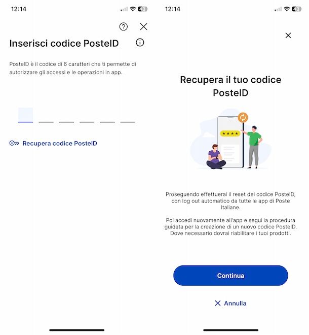 Recuperare codice PosteID