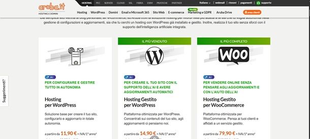 aruba wordpress