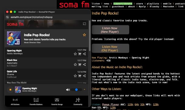player Web SomaFM