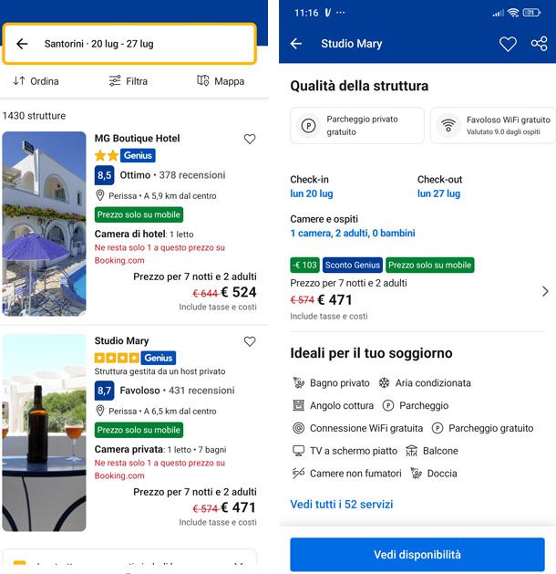 Prezzo solo su mobile
