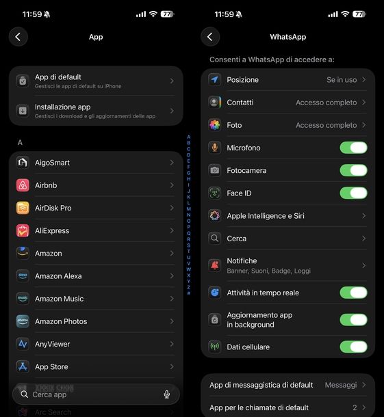 Riattivare microfono su iOS