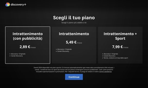 Vedere programma perso in TV Discovery+