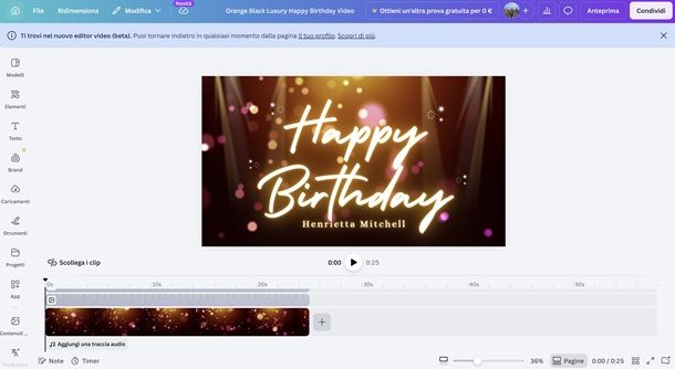 Come creare un video di compleanno
