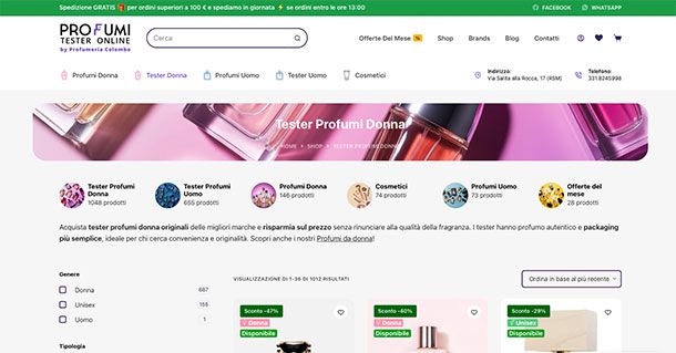 Altri siti per comprare profumi tester