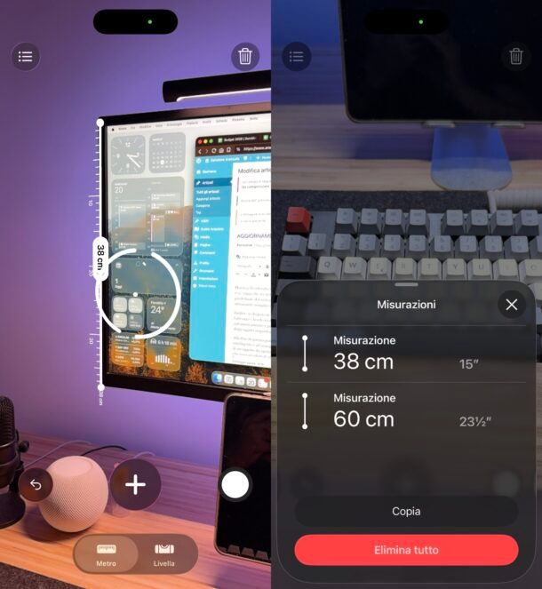 Come misurare oggetti con iPhone