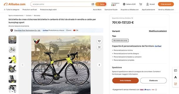 Come acquistare su Alibaba