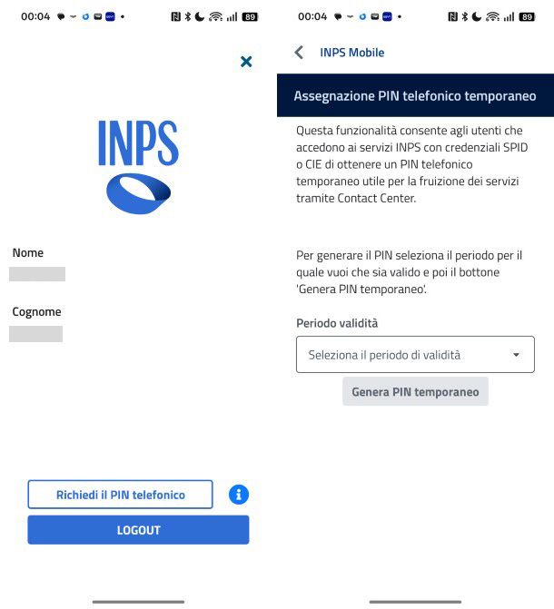 INPS Mobile app