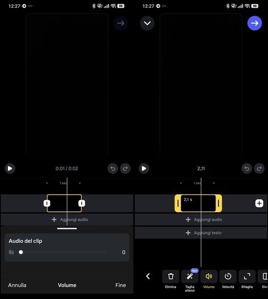 Togliere audio da video Reels Instagram