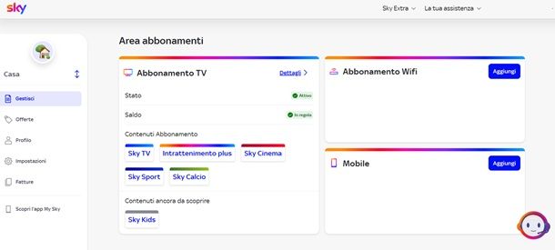 area abbonamenti sky
