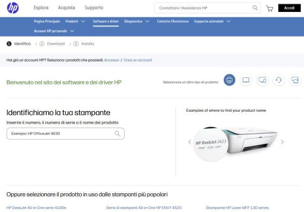 Supporto HP
