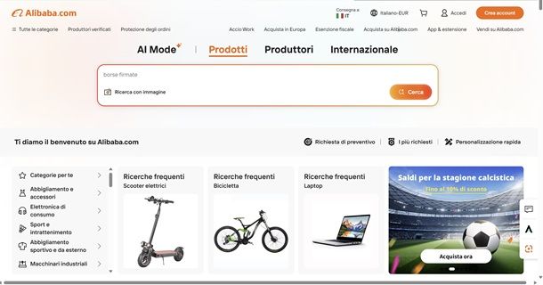 Come acquistare su Alibaba