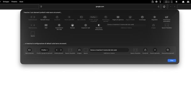 Visualizzare barra degli strumenti Safari macOS