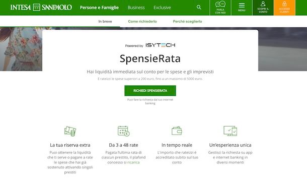 SpensieRata Intesa Sanpaolo