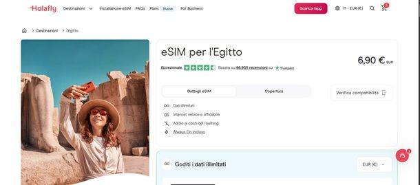 holafly esim egitto