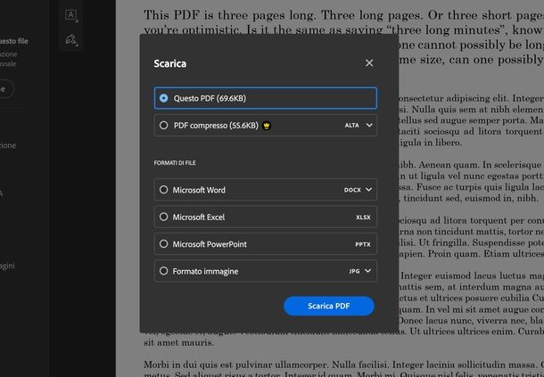 Unire PDF Adobe macOS