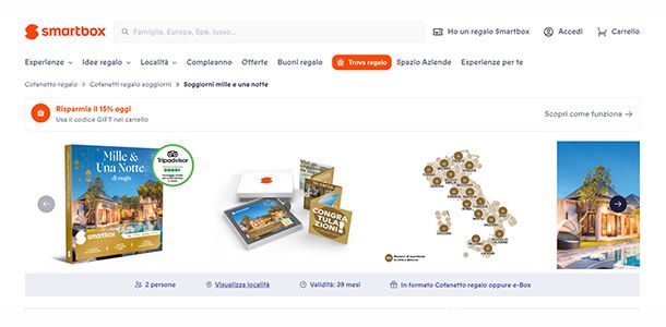 Smartbox Mille e una Notte