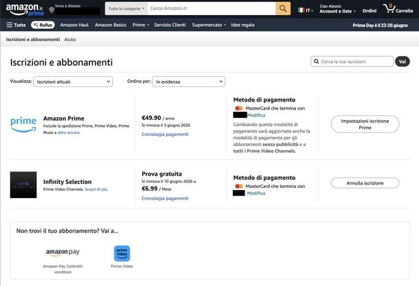 Disdire Disney+ su Amazon