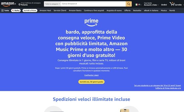 Come registrarsi su Amazon