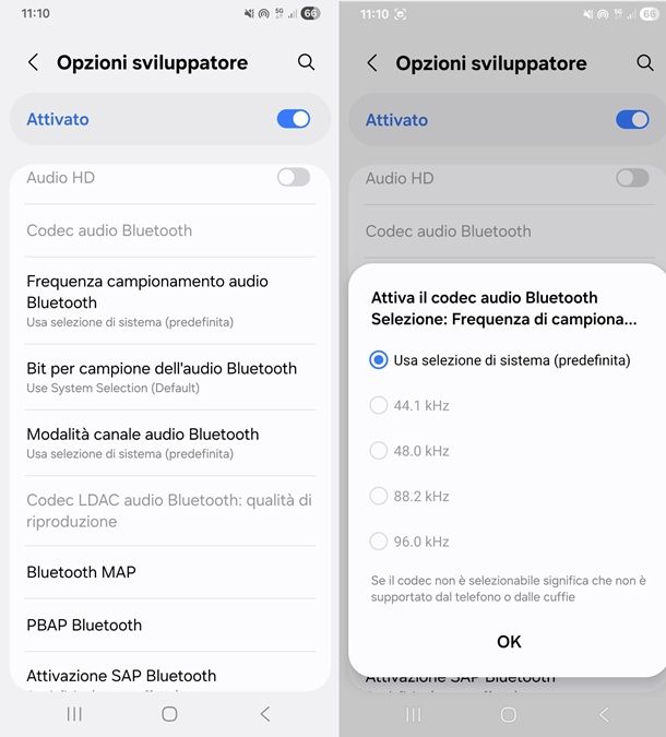 opzioni sviluppatore android