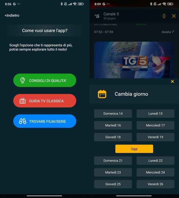 SuperGuidaTV programmazione per domani