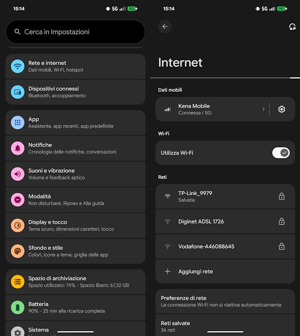 Controllare la connessione a Internet