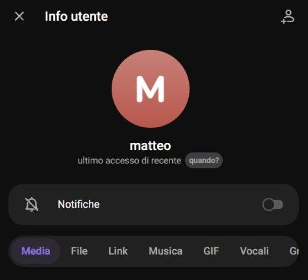 Profilo Telegram