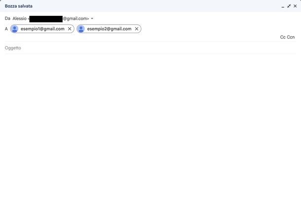 Mandare email multiple Gmail