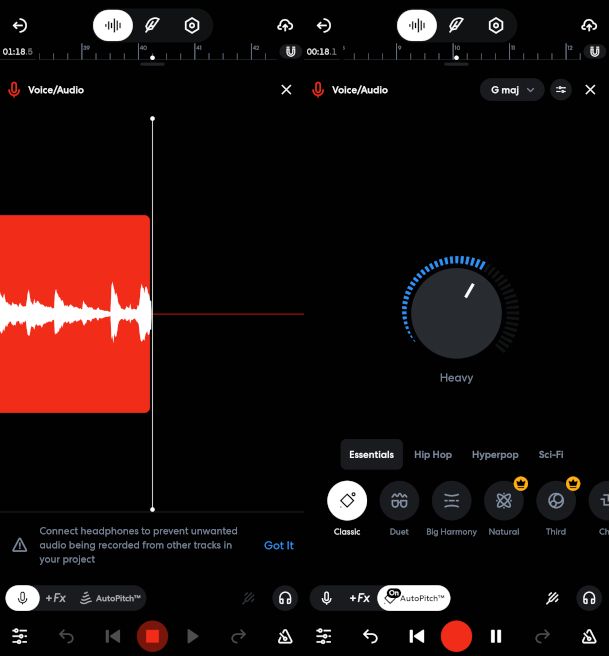 schermate app BandLab
