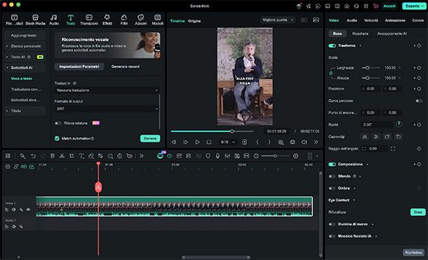 Come trasformare un audio in testo con Wondershare Filmora