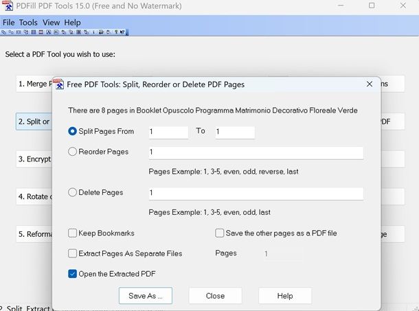 Come dividere un file PDF