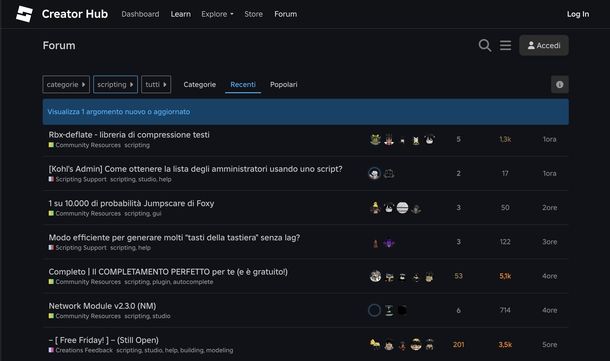 Roblox Creator Hub