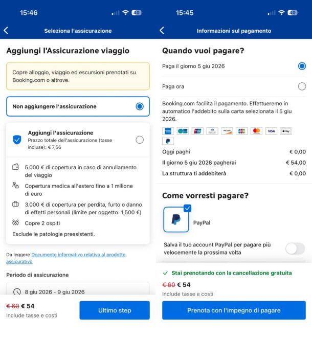 Come pagare su Booking