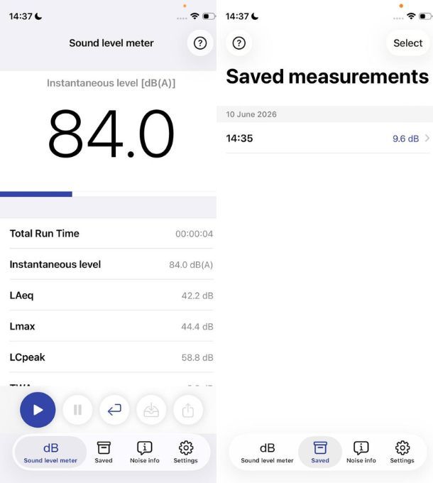 App per misurare i decibel
