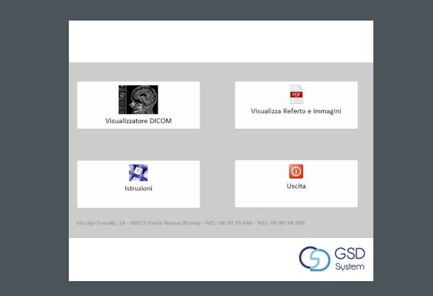 visualizzatore DICOM integrato nel CD