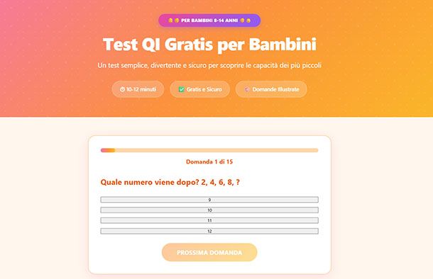 Test QI bambini