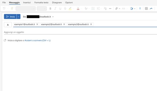 Inviare email a più destinatari Outlook
