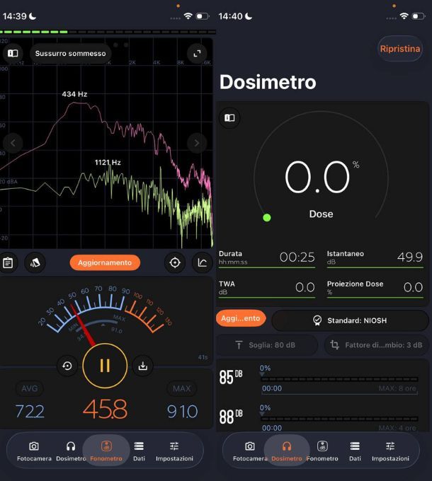App per misurare i decibel