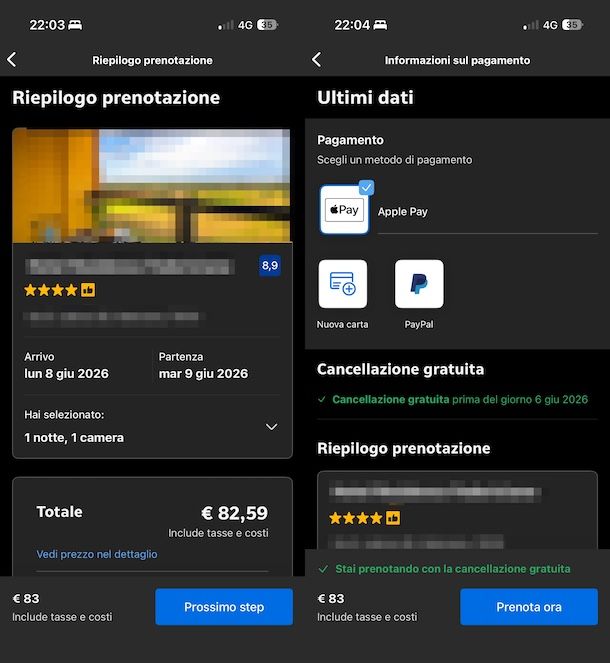 Come pagare su Booking