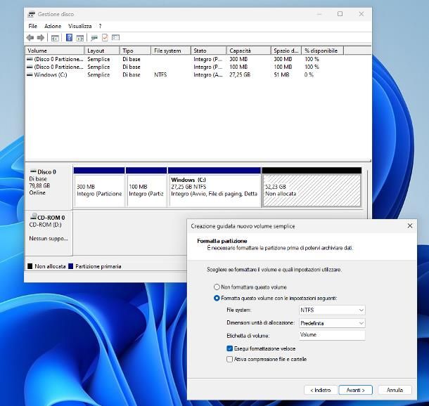 partizione disco windows