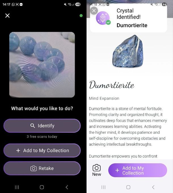 App per riconoscere le pietre