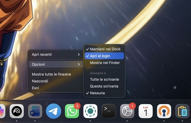 Aprire app al login macOS