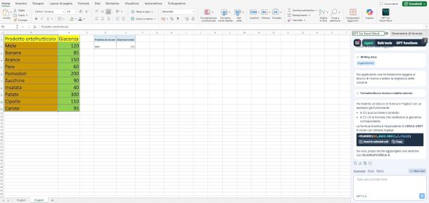 Agent IA GPT per Excel