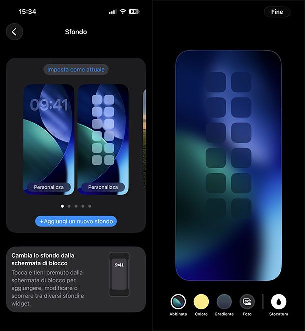 Come sfocare sfondo iPhone