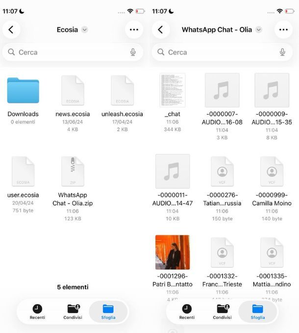 WhatsApp dove salva note audio