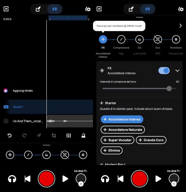 schermate app Voloco