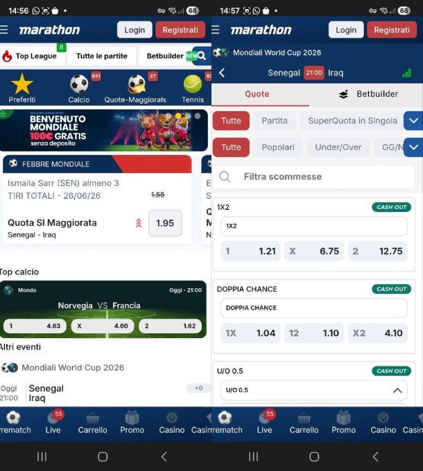 App per scommesse calcio