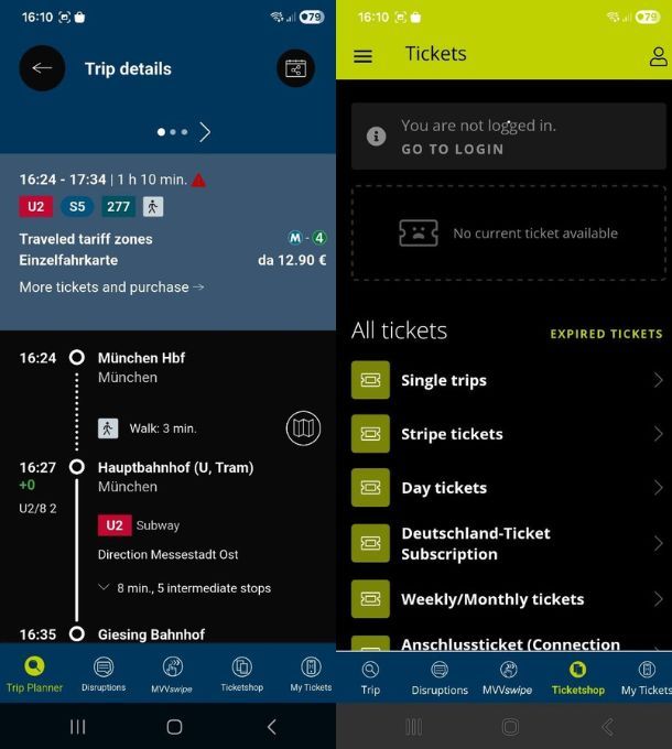 App per trasporti pubblici