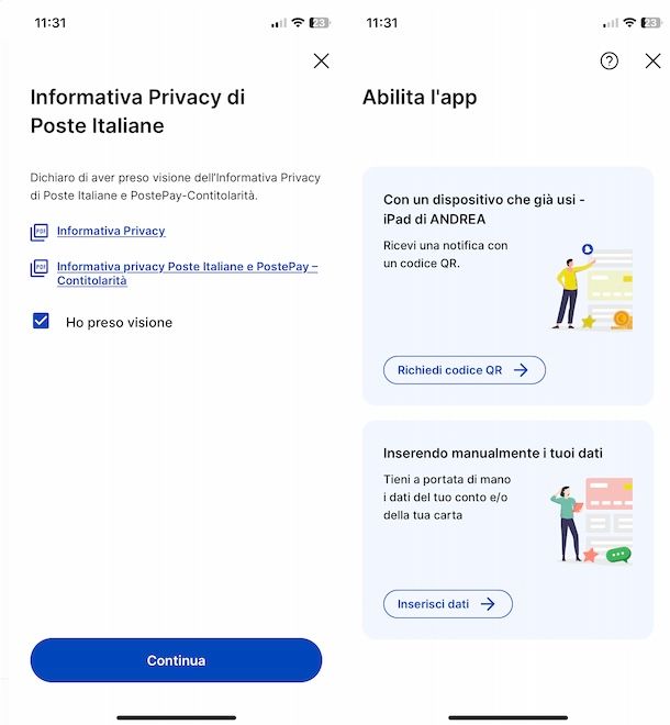 App Poste Italiane